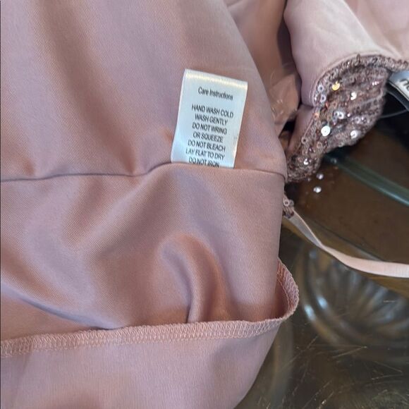 Emerald Sundae Pink Sequins Mini Cocktail Dress Padded Bra Adjustable Strap XXL - Picture 15 of 16